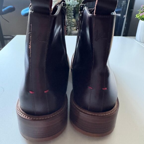 ISAIA NAPOLI Burgundy/Lace Up Anckle Boots Shoes Leather 9 UK / 10 US /  43 EU - Picture 11 of 13